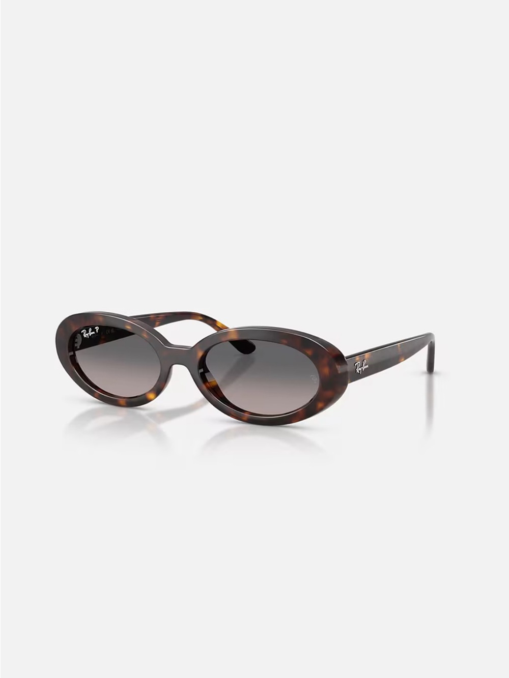 Ray-Ban 2223 Tortoiseshell Oval Sunglasses Havana Dark Gray Lenses